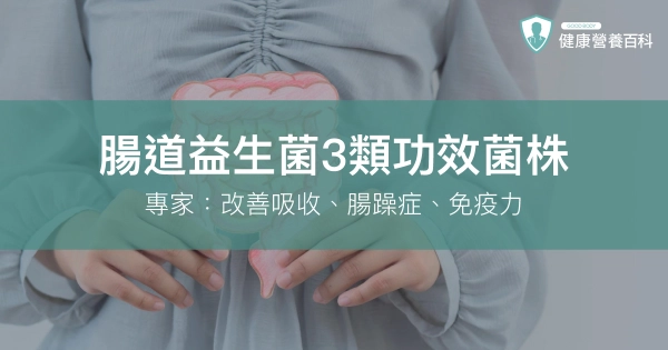 腸道益生菌3類功效菌株!專家:改善吸收、腸躁症、免疫力