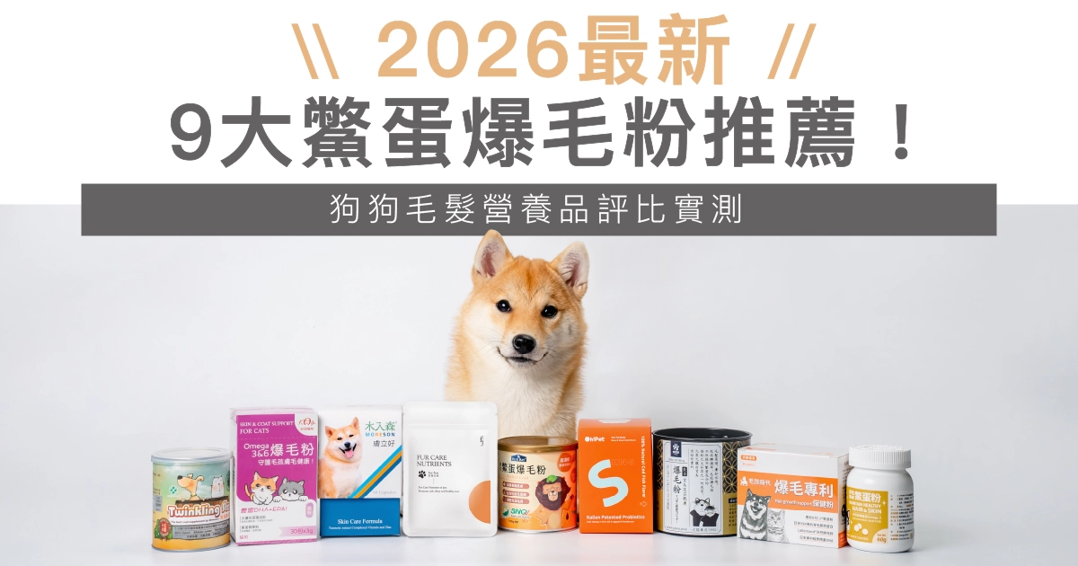 9大鱉蛋爆毛粉推薦，狗狗毛髮營養品評比實測