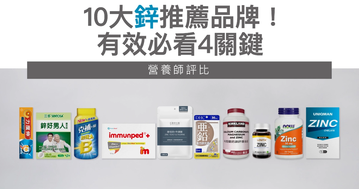 2026鋅推薦｜營養師評比10大品牌，男女掉髮保養、提升戰力必看