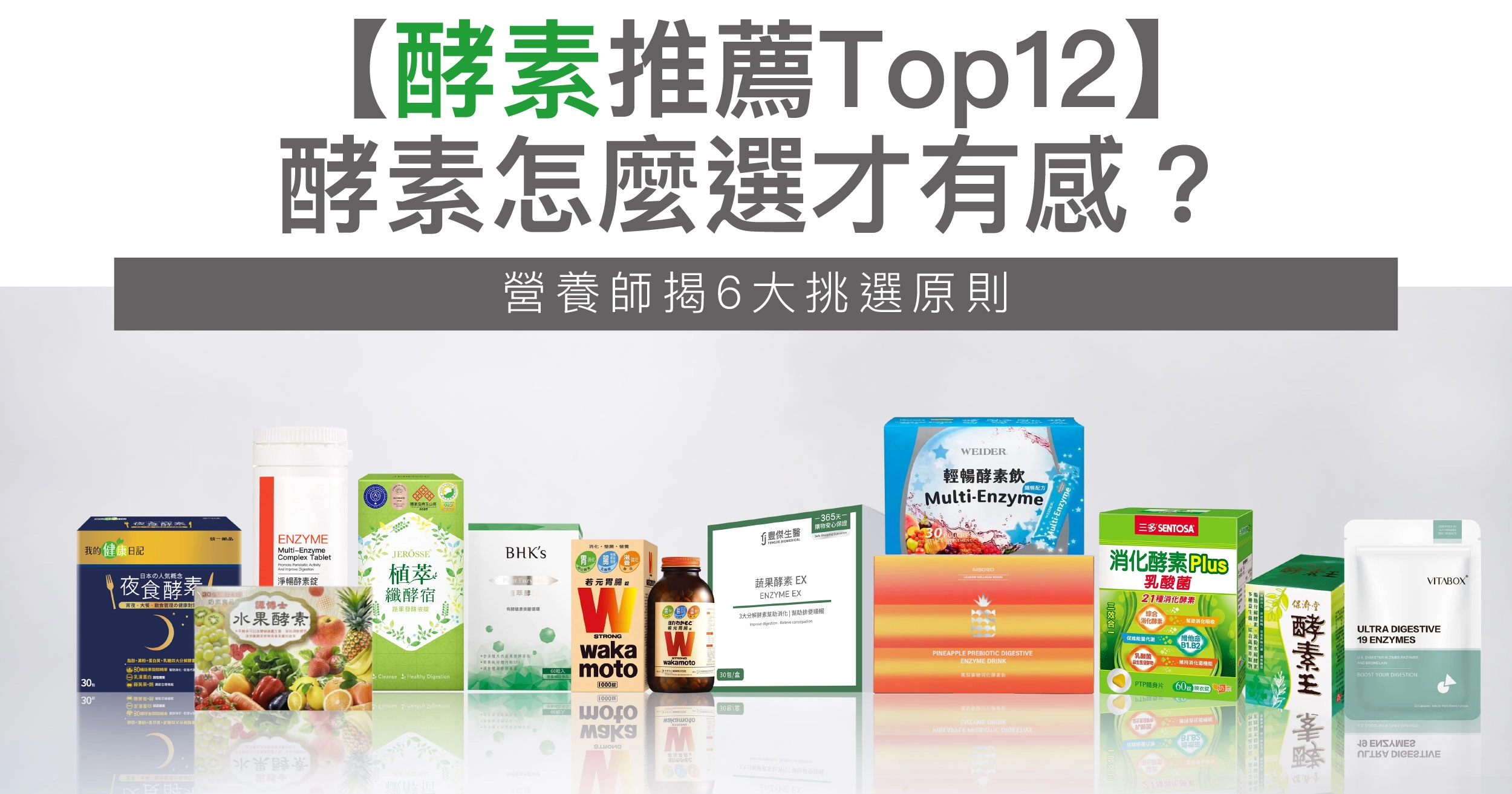 【2026消化酵素推薦Top12】脹氣消化不良？營養師揭6大挑選原則